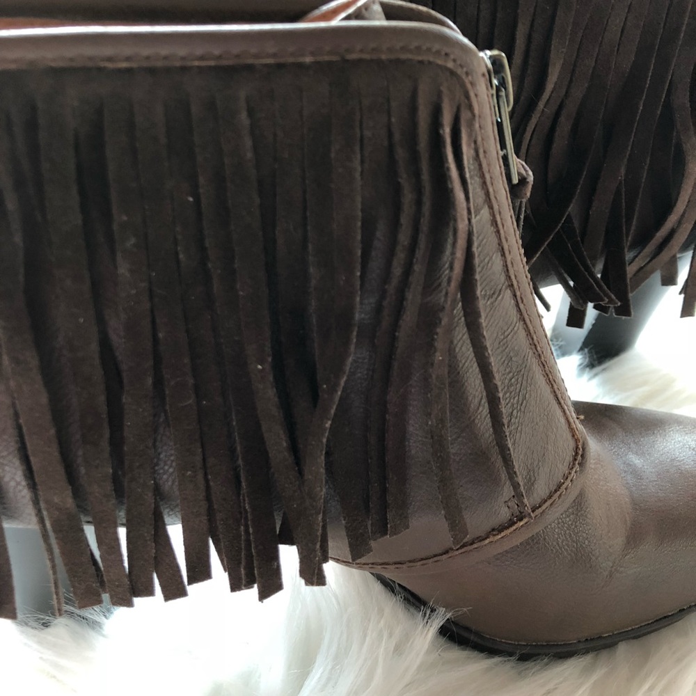 American Living Kalee brown fringe bootie size 10 - Picture 7 of 8